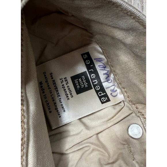 Serenade KILL BILL Men’s Jeans Size 28 L31 Beige with Red Paint - Picture 9 of 9